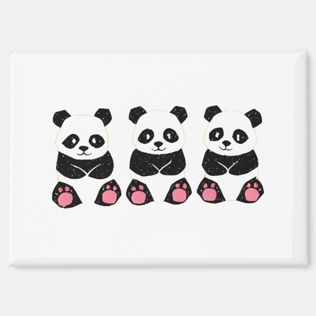 IMÁN ポップ・シンプルなデザイン☆ぱんだのマグネット (Anverso)