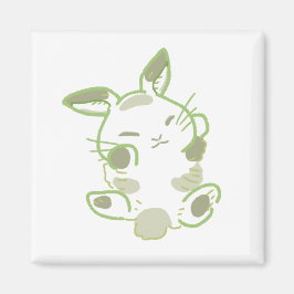 IMÁN リラックスうさぎ＆ふわふわ緑デザイン 