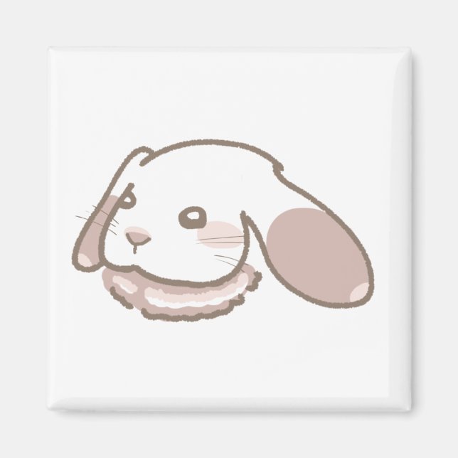 IMÁN 北欧風たれ耳うさぎイラストマグネット｜温かみと愛らしさをプラスするデザインマグネット (Frente)