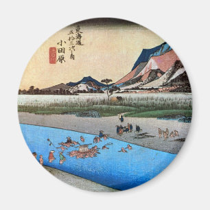 Imán 小 田 原 宿, 広 重 Odawara-juku, Hiroshige, Ukiyo-e
