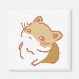 IMÁN 手のひらサイズ＆オレンジビビッドハムスターイラスト