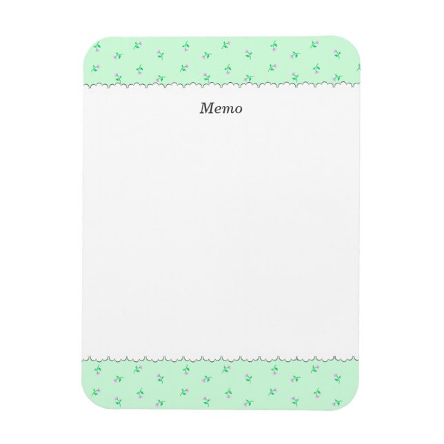 IMÁN 文字 カスタマイズ 野ばら　ミントグリーン　マグネット (Vertical)