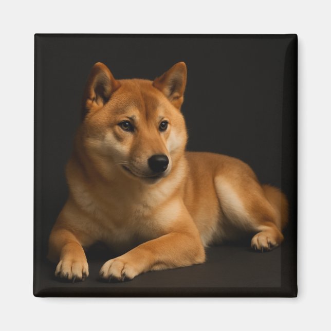Imán 柴犬ポートレート – Shiba Inu Art (Frente)