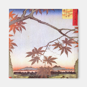 Imán 江 戸 の 紅 葉, 広 Maple de Edo, Hiroshige, Ukiyo-e