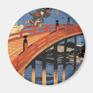 Imán 義 経 と 弁, 国 芳, Yoshitsune & Benkei, Kuniyoshi, Ukiy
