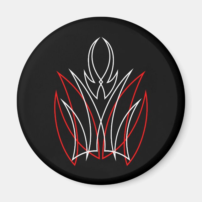 Imán 0001 Pinstripe Rojo & Blanco (Frente)