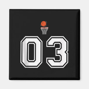 Imán 03 Número Basketball Estilo Vintage White Tank Top