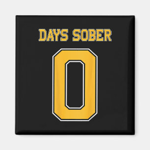 Imán 0 Días Sobrio Jersey Hockey Futbol Divertido Bebid