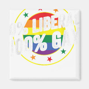 Imán 0 Diseño liberal 100 LGBT gay para conservadores