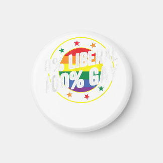 Imán 0 Diseño liberal 100 LGBT gay para conservadores