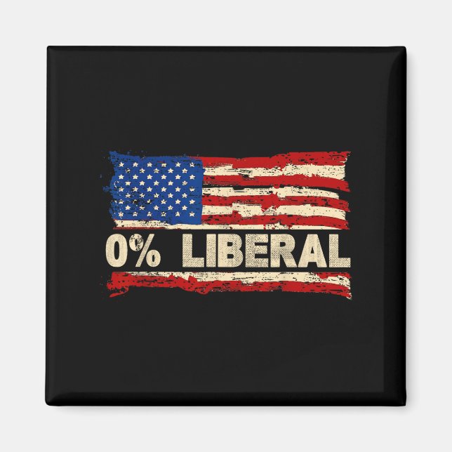 Imán 0% Liberal Zero Percent Liberal Republican Flag  (Frente)