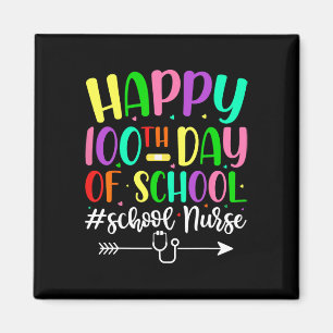 Imán 100º Día De Enfermero Escolar Stethoscope 100 Días