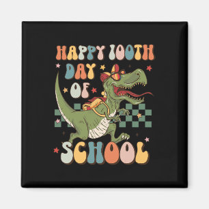 Imán 100º Día Retro De La Escuela 100 Días De Curso Esc