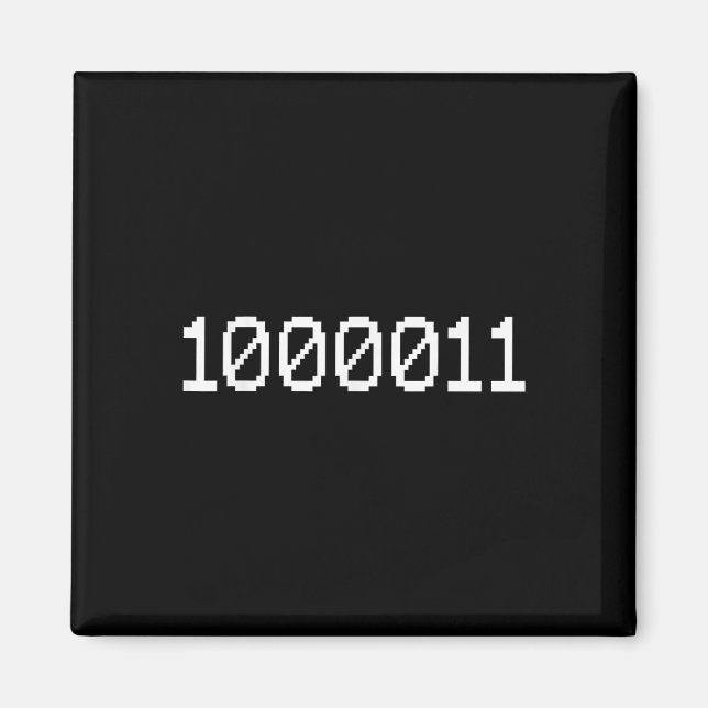 Imán 1000011 Código Binario Para 67 Meme Divertido De T (Frente)