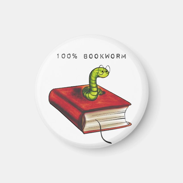 Imán 100% Bookworm (Frente)