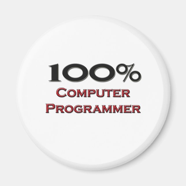Imán 100% de programador informático (Frente)
