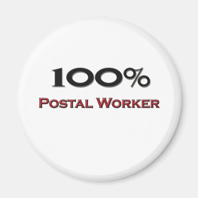Imán 100% de trabajadores postales (Frente)