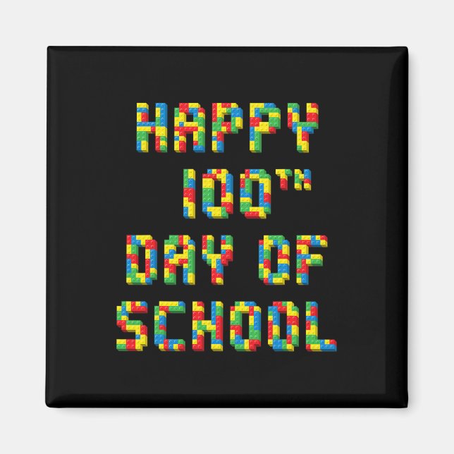 Imán 100° Día de Construcción Escolar Bloquea A Profeso (Frente)