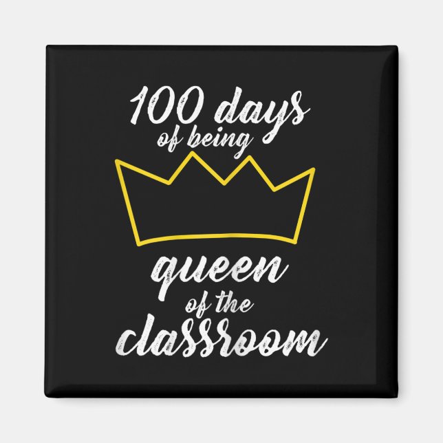 Imán 100° Día de Diseño Escolar para profesores y estud (Frente)