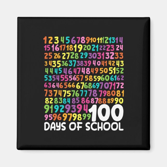 Imán 100° Día De Enseñanza 100 Días Math Num (Frente)
