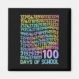 Imán 100° Día De Enseñanza 100 Días Math Num