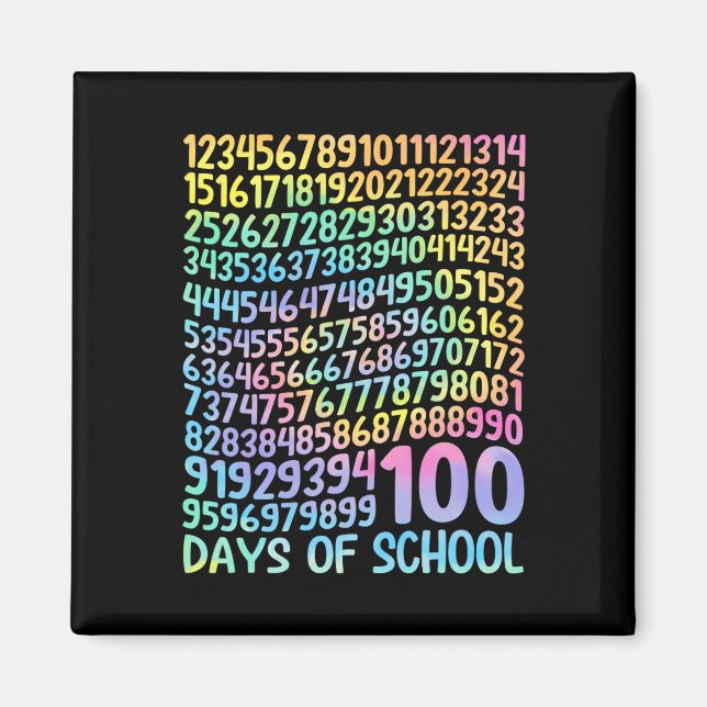 Imán 100° Día De Enseñanza 100 Días Math Num (Frente)