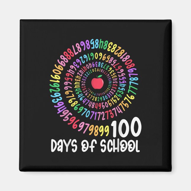 Imán 100° Día De Enseñanza 100 Días Math Num (Frente)