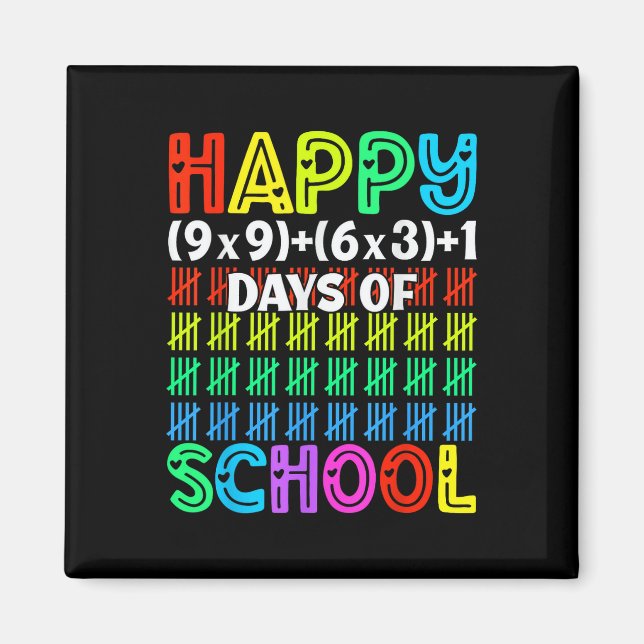 Imán 100° Día De Enseñanza 100 Días Math Num (Frente)