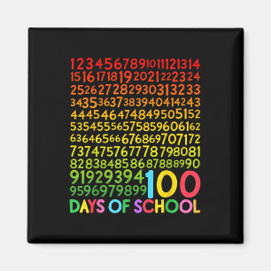 Imán 100° Día De Enseñanza 100 Días Math Num