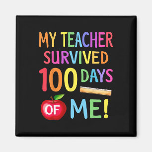 Imán 100° Día De La Escuela 100 Días De Maestra Escolar