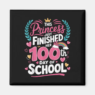 Imán 100° Día De La Princesa Escolar Niños Chicas 100 D