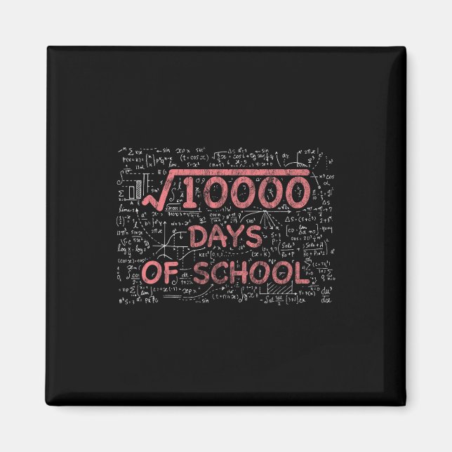 Imán 100° Día De Maestra Escolar 100 Días De Escuelas (Frente)
