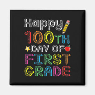 Imán 100° Día de Primer Grado - Colorido regalo de 100