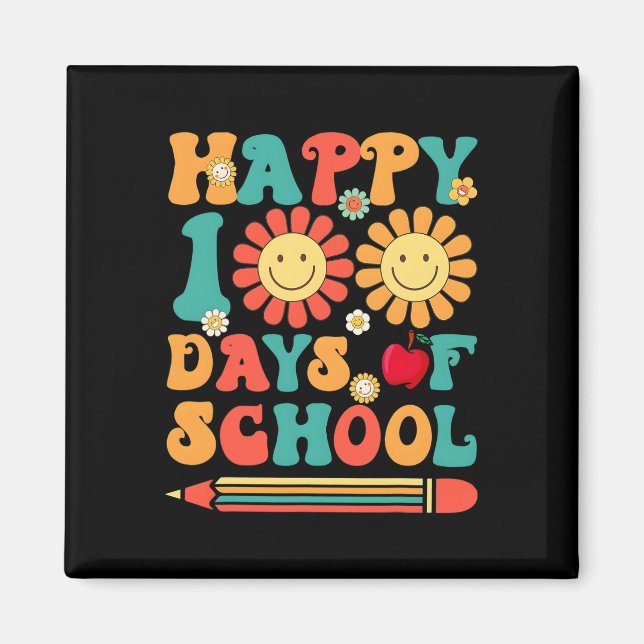 Imán 100° Día del Profesor Groovy - 100 Días Smar (Frente)