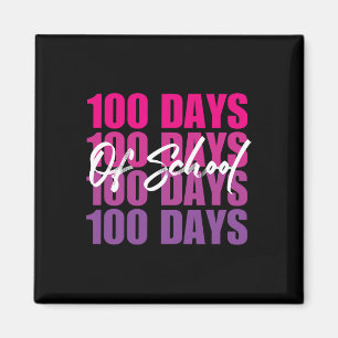 Imán 100 Días Adorables De Gradiente Retro Escolar 100º