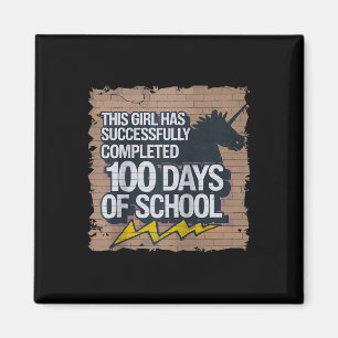 Imán 100 días Chicas de ropa divertida y campeón; estud