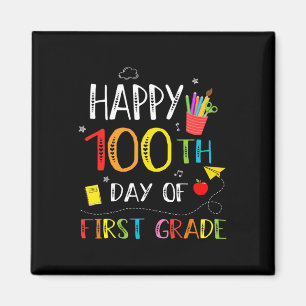 Imán 100 Días De 1er Grado Feliz 100º Día De La Escuela