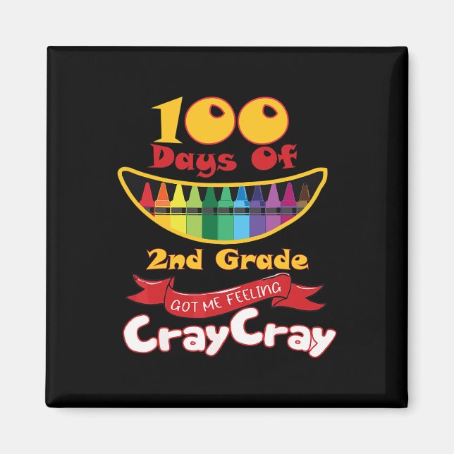 Imán 100 Días De 2º Grado Me Hicieron Sentir Grillo (Frente)