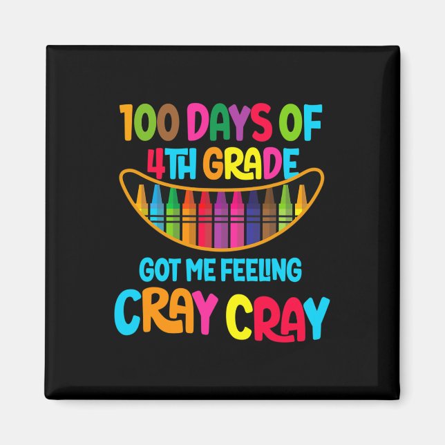 Imán 100 Días De 4º Grado Me Hicieron Sentir Grillo (Frente)