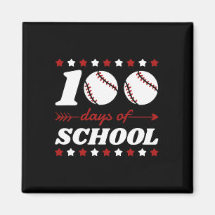 Imán 100 Días De Amantes Del Béisbol Escolar