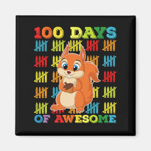 Imán 100 Días De Ardilla Impresionante 100º Día De Escu