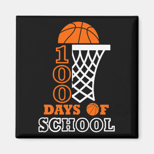 Imán 100 Días de Básquetbol Escolar 100 días de sc
