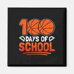 Imán 100 días de básquetbol escolar para el entrenador 
