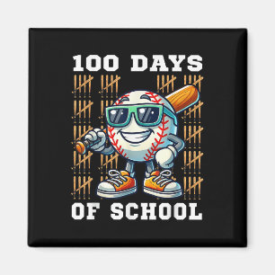 Imán 100 Días De Béisbol Escolar 100º Día De La Escuela