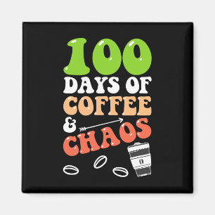 Imán 100 días de café y caos 100 días de escuela