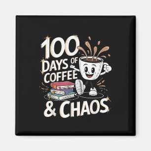 Imán 100 días de café y caos 100 días de escuela
