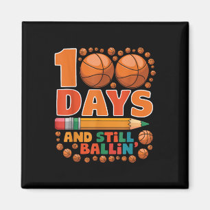 Imán 100 días de clases 100 días de básquetbol escolar