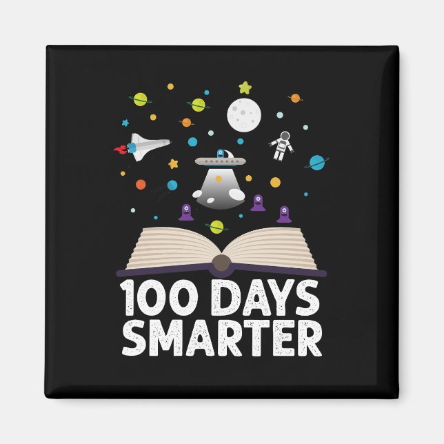 Imán 100 días de clases Espacio para libros más intelig (Frente)