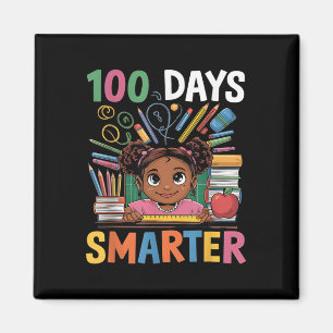 Imán 100 días de colegios de niños afroChicas 100 días