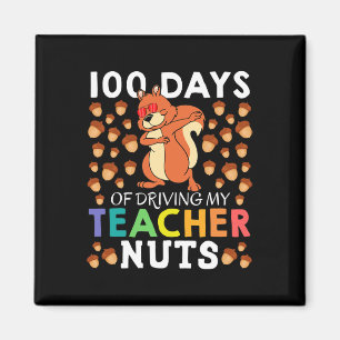 Imán 100 Días De Conducir A Mi Maestra Nueces Divertida